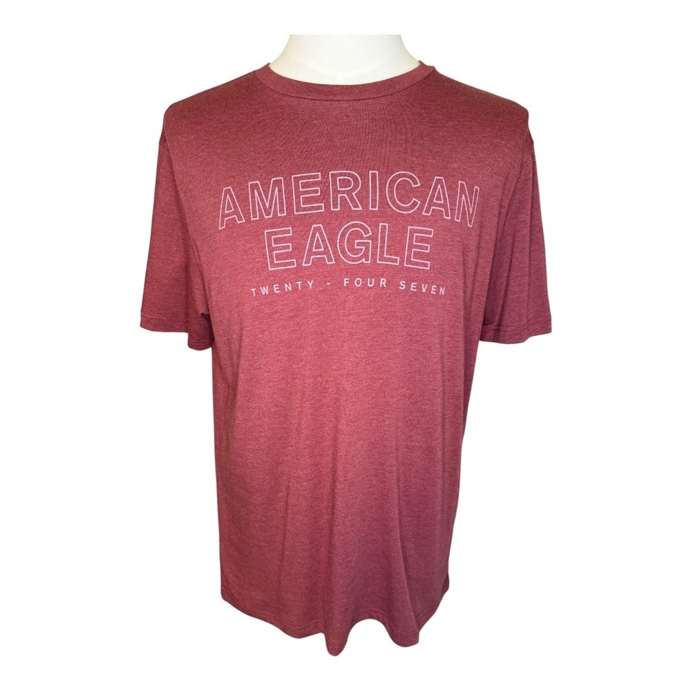 American Eagle Twenty Four Seven T-Shirt Mens Size Medium Heathered Red Casual